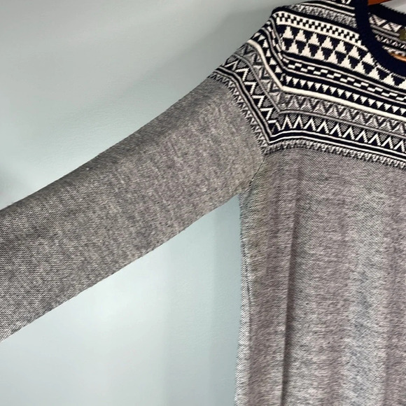 RORIE WHELAN Fair Isle Navy Blue Nordic Pattern Knit Sweater Coastal Grandpa L - Picture 5 of 10